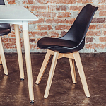 Стул с основой из пластика и мягким сиденьем Arvika Black варинант исполнения - 9 | Loft Concept в Орле