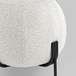 Пуф в ткани букле молочного цвета Pikelet варинант исполнения - 3 | Loft Concept в Орле