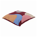 Подушка декоративная хлопковая с абстрактным принтом Elysian Flow Terra варинант исполнения - 1 | Loft Concept в Орле