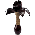 Настольная лампа черная INDONESIAN LAMPS варинант исполнения - 1 | Loft Concept в Орле