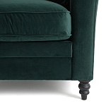 Кресло с обивкой из хлопкового велюра Porter Green Armchair варинант исполнения - 5 | Loft Concept в Орле