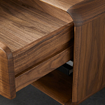 Прикроватная деревянная тумба с ящиком и нишей для хранения Moon Walnut Furniture варинант исполнения - 5 | Loft Concept в Орле