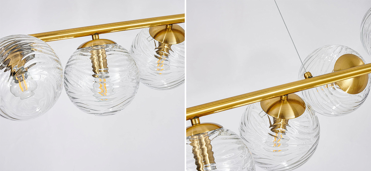 Люстра Perforated Glass Bubbles 8 ламп Люстра Perforated Glass Bubbles 8 ламп - Loft-Concept в Орле