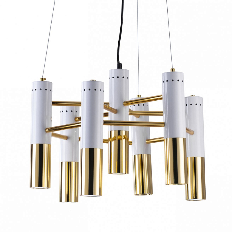 Люстра IKE Delightfull Pendant 7 Глянцевое золото Белый в Орле | Loft Concept 