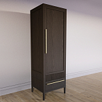 Узкий Шкаф Primo с 2 выдвижными ящиками Темный орех варинант исполнения - 3 | Loft Concept в Орле