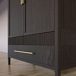 Шкаф платяной Primo с выдвижными ящиками шпон Темный орех варинант исполнения - 6 | Loft Concept в Орле