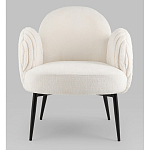 Полукресло Wave Stripes букле белый варинант исполнения - 4 | Loft Concept в Орле