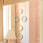 Обои ручная роспись Jharokha Arches Original colourway on pink painted Xuan paper варинант исполнения - 5 | Loft Concept в Орле