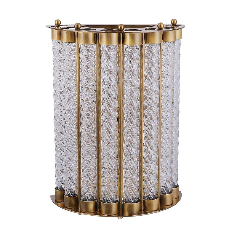 Бра Glass Spirals Sconces Бронза Прозрачное Стекло в Орле | Loft Concept 