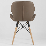 Стул с коричневым сиденьем из экокожи JEROEN варинант исполнения - 4 | Loft Concept в Орле