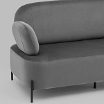 Диван в велюровой обивке серого цвета COLOR BLOCK варинант исполнения - 5 | Loft Concept в Орле