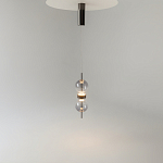 Подвесной светильник с плафоном из стекла с зеркальным градиентом Double Moon варинант исполнения - 4 | Loft Concept в Орле