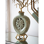 Ваза зеленая с бронзовыми ветвями и фарфоровыми рыбками Eden Garden варинант исполнения - 3 | Loft Concept в Орле