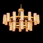 Люстра двухъярусная круглая с текстурными цилиндрическими плафонами Glimpse варинант исполнения - 3 | Loft Concept в Орле