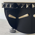 Дизайнерский комод полукруглый черный с 3-мя фактурным ящиками Occasion варинант исполнения - 3 | Loft Concept в Орле