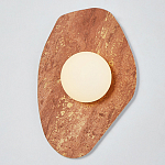 Бра с каменным основанием и плафоном из стекла Brown Shaw Marble Lighting варинант исполнения - 1 | Loft Concept в Орле