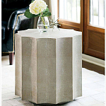 Приставной стол бежевый Stingray Skin Table кожа варинант исполнения - 2 | Loft Concept в Орле