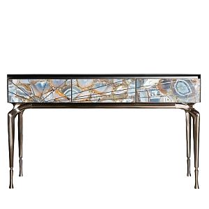 Консоль с 3-мя выдвижными ящиками и фасадом с эффектом трещины Visionnaire