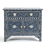 Комод инкрустация костью ORIENTAL Indian синий орнамент варинант исполнения - 1 | Loft Concept в Орле