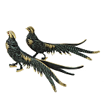 Статуэтка бронзовая синяя пара Фазаны Bronze Birds варинант исполнения - 1 | Loft Concept в Орле