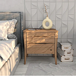 Тумба прикроватная из массива дуба с 2-мя ящиками Tasteful Furniture варинант исполнения - 2 | Loft Concept в Орле