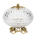 Конфетница из прозрачного рельефного стекла Eden Garden варинант исполнения - 1 | Loft Concept в Орле