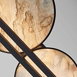 Бра из двух каменных дисков в металлической раме Constellation варинант исполнения - 3 | Loft Concept в Орле