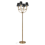 Торшер с металлическим основанием бронзового цвета с черными конусовидными абажурами Dignity варинант исполнения - 1 | Loft Concept в Орле