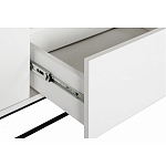 ТВ-тумба белая с  2-мя дверцами и ящиком Strict Lines варинант исполнения - 4 | Loft Concept в Орле