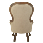 Кресло с мягкой обивкой из светло-коричневого велюра на 4-х деревянных ножках Evelyn Classical Armchair варинант исполнения - 2 | Loft Concept в Орле