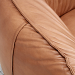 Трехместный диван с кожаной обивкой коричневый Coste Leather Sofa варинант исполнения - 6 | Loft Concept в Орле