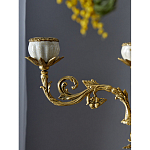 Подсвечник белый Попугай из фарфора с бронзовыми элементами Eden Garden варинант исполнения - 7 | Loft Concept в Орле