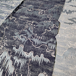 Мебельная ткань Вышивка темно-серый цвет 130 см T2-40 варинант исполнения - 2 | Loft Concept в Орле