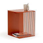 Оранжевый приставной стол из металла Lattice варинант исполнения - 3 | Loft Concept в Орле