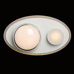 Бра овальной формы белого цвета с 2-мя лампами Lunar Pebbles варинант исполнения - 2 | Loft Concept в Орле