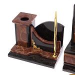 Настольный письменный набор из лемезита и змеевика с декором в виде Орла в подарочной упаковке Successful Leader варинант исполнения - 5 | Loft Concept в Орле