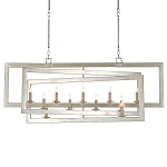Люстра серебряная из пересекающихся прямоугольных элементов Intersecting Rectangles варинант исполнения - 2 | Loft Concept в Орле