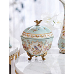 Шкатулка голубого цвета с цветочными орнаментами Blue Garden варинант исполнения - 7 | Loft Concept в Орле