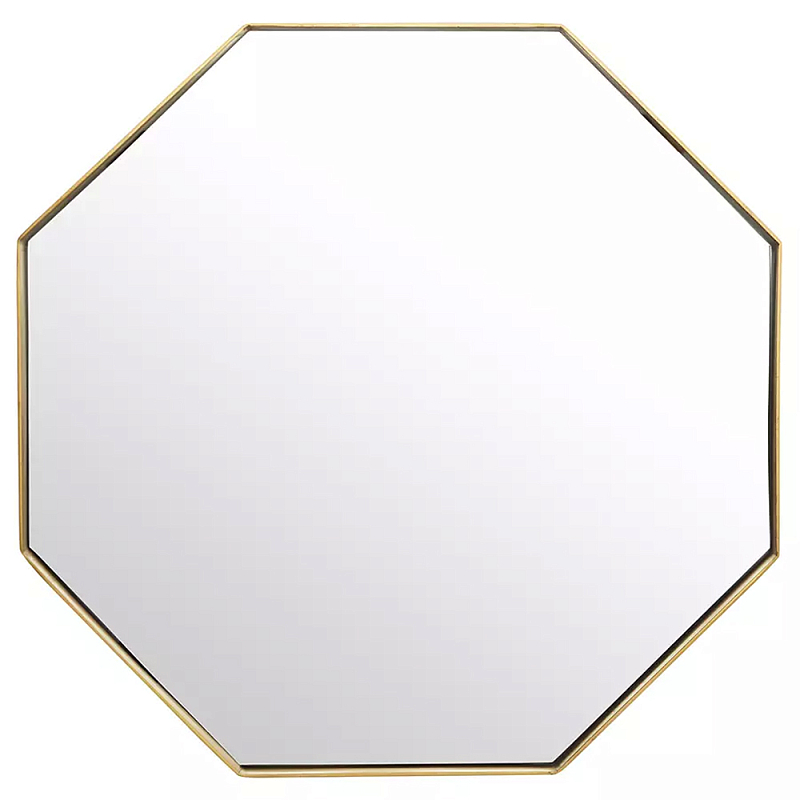 Зеркало золотистое восьмиугольной формы Octagon Золотой Зеркало золотистое восьмиугольной формы Octagon Золотой в Орле | Loft Concept