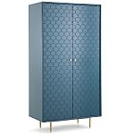 Шкаф двухдверный Scale Ornament Blue Wardrobe варинант исполнения - 2 | Loft Concept в Орле