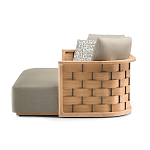 Дизайнерский уличный диван из массива дерева с плетеной спинкой PALINFRASCA Sofa варинант исполнения - 8 | Loft Concept в Орле