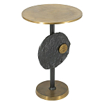 Столик приставной с абстрактным основанием и акцентом в виде золотистого диска Heavenly Space варинант исполнения - 3 | Loft Concept в Орле