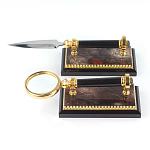 Настольный письменный набор из яшмы и долерита с декором Двуглавый орел Manager Organizer варинант исполнения - 5 | Loft Concept в Орле