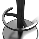 Барный стул вращающийся со спинкой и подлокотниками Douglas Rhombus Черный Велюр варинант исполнения - 5 | Loft Concept в Орле