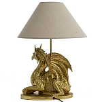 Настольная лампа с абажуром Дракон Golden Dragon Lamp Beige варинант исполнения - 3 | Loft Concept в Орле