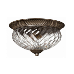 Потолочный светильник с чашеобразным плафоном из толстого волнообразного стекла и широким узорчатым основанием Hinkley варинант исполнения - 1 | Loft Concept в Орле