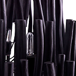 Люстра черная с несколькими ярусами деревянных палочек Bright Wooden Chandelier варинант исполнения - 10 | Loft Concept в Орле