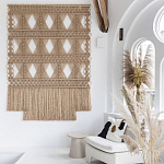 Панно на стену плетеное Макраме бежевый цвет  варинант исполнения - 5 | Loft Concept в Орле