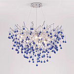 Люстра с синими стеклянными подвесками в форме капель FAIRYTREE Light варинант исполнения - 1 | Loft Concept в Орле