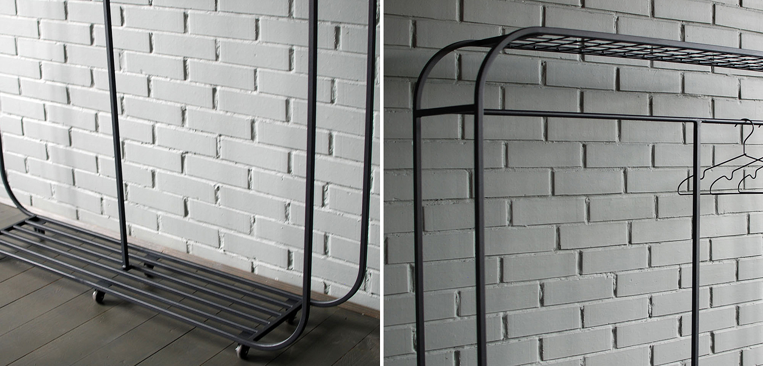 Рейл Hughes Industrial Metal Rust Clothes Rail Рейл Hughes Industrial Metal Rust Clothes Rail - Loft-Concept в Орле